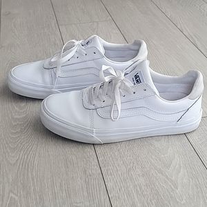 All White Vans Size 8 Women